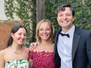 Ana Centola and her son and daughter